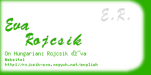 eva rojcsik business card